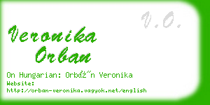 veronika orban business card